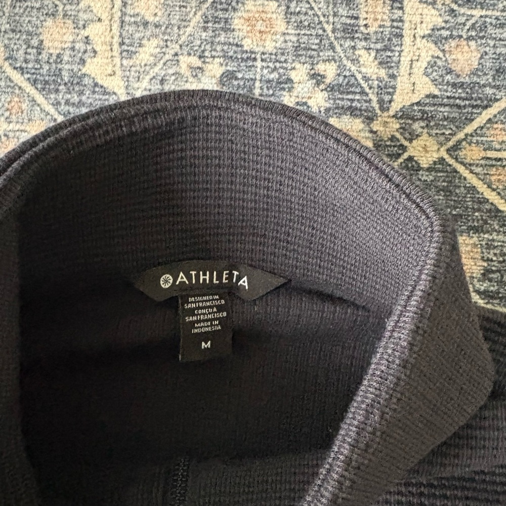 Athleta Tranquil Waffle 1/2 Zip Sweatshirt - Size Medium NEW! - Picture 6 of 9